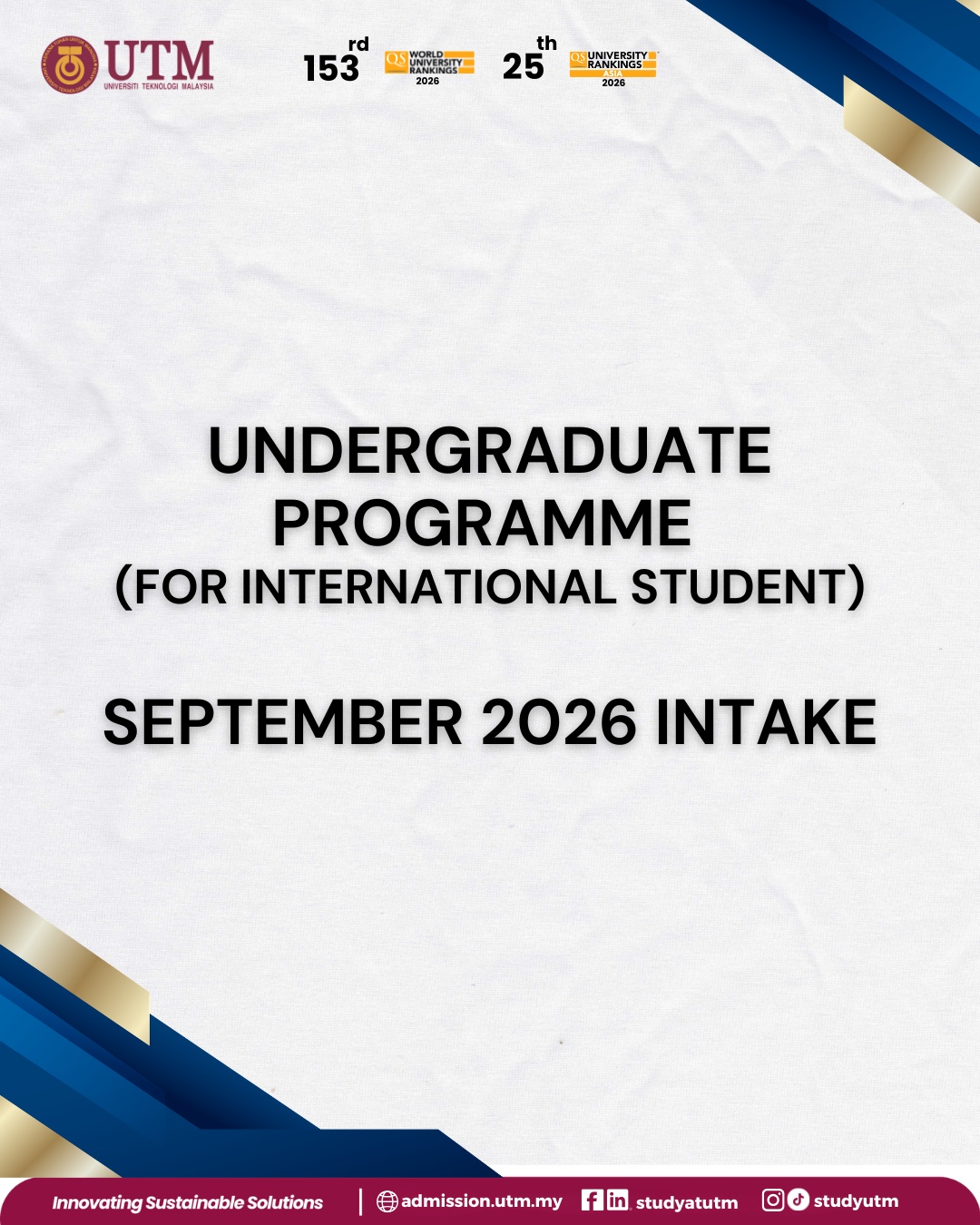 Undergraduate Programme for International